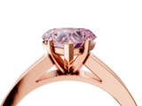 Rose gold Fancy Pink Heart  Solitaire Diamond Ring with Channel-Set Band and Four-Prong Setting_7