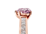 Rose gold Fancy Pink Heart  Solitaire Diamond Ring with Channel-Set Band and Four-Prong Setting_8