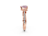 Rose gold Fancy Pink Heart  Solitaire Diamond Ring with Channel Set Band and Six-Prong Setting_50