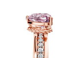 Rose gold Fancy Pink Heart  Solitaire Diamond Ring with Channel Set Band and Six-Prong Setting_53