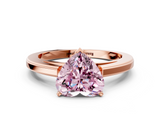 Rose gold Fancy Pink Heart  Solitaire Diamond Ring with Four-Prong Setting and Classic Band_3
