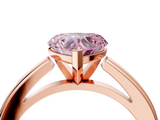 Rose gold Fancy Pink Heart  Solitaire Diamond Ring with Four-Prong Setting and Classic Band_7