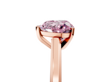 Rose gold Fancy Pink Heart  Solitaire Diamond Ring with Four-Prong Setting and Classic Band_8