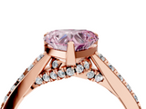 Rose gold Fancy Pink Heart  Solitaire Diamond Ring with Pavé Band and Four-Prong Setting_105