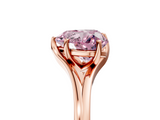 Rose gold Fancy Pink Heart  Solitaire Diamond Ring with Six-Prong Setting and Tapered Band_22