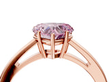 Rose gold Fancy Pink Heart  Solitaire Diamond Ring with Split Shank and Four-Prong Setting_16