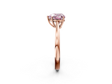 Rose gold Fancy Pink Heart  Solitaire Diamond Ring with Split Shank and Four-Prong Setting_22