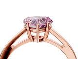 Rose gold Fancy Pink Heart  Solitaire Diamond Ring with Split Shank and Four-Prong Setting_24