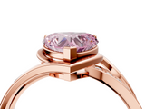 Rose gold Fancy Pink Heart  Solitaire Diamond Ring with Split Shank and Prong Setting_46