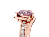 Rose gold Fancy Pink Heart  Solitaire Diamond Ring with Split Shank and Prong Setting_47