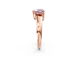 Rose gold Fancy Pink Heart  Solitaire Diamond Ring with Tapered Band and Four-Prong Setting_50