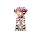 Rose gold Fancy Pink Heart  Solitaire Diamond with Pave and Channel Set Band_63