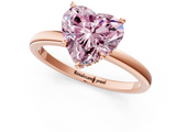 Rose gold Fancy Pink Heart  Solitaire Engagement Ring with Cathedral Band and Four-Prong Setting_22