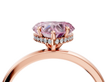 Rose gold Fancy Pink Heart  Solitaire Engagement Ring with Cathedral Band and Four-Prong Setting_25