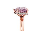 Rose gold Fancy Pink Heart  Solitaire Engagement Ring with Cathedral Band and Four-Prong Setting_26