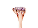 Rose gold Fancy Pink Heart  Solitaire Engagement Ring with Four-Prong Setting and Classic Band 1