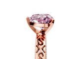 Rose gold Fancy Pink Heart  Solitaire Engagement Ring with Scrollwork Band and Four-Prong Setting_135