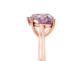 Rose gold Fancy Pink Heart  Solitaire Heart Prong Engagement Ring with Tapered Band_60