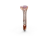 Rose gold Fancy Pink Heart  Solitaire Pave Split Shank Engagement Ring with Six-Prong Setting_39