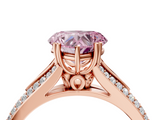 Rose gold Fancy Pink Heart  Solitaire Pave Split Shank Engagement Ring with Six-Prong Setting_41