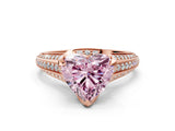 Rose gold Fancy Pink Heart  Solitaire Pave Split Shank Ring with Four-Prong Setting_81