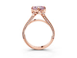 Rose gold Fancy Pink Heart  Solitaire Pave Split Shank Ring with Four-Prong Setting_84