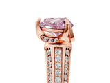 Rose gold Fancy Pink Heart  Solitaire Pave Split Shank Ring with Four-Prong Setting_86