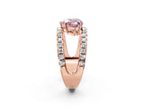 Rose gold Fancy Pink Heart  Solitaire Split Shank Pave Diamond Ring_51