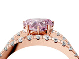Rose gold Fancy Pink Heart  Solitaire Split Shank Pave Diamond Ring_53