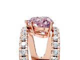 Rose gold Fancy Pink Heart  Solitaire Split Shank Pave Diamond Ring_54