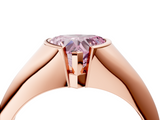 Rose gold Fancy Pink Heart  Solitaire Tension Set Diamond Ring_24