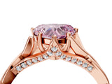 Rose gold Fancy Pink Heart  Solitaire Twist Band Six-Prong Setting 5