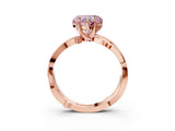 Rose gold Fancy Pink Heart  Solitaire Twist Band with Pavé Accents and Four-Prong Setting_22