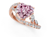 Rose gold Fancy Pink Heart  Solitaire with Pavé Twist Band and Four-Prong Setting_48