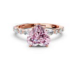 Rose gold Fancy Pink Heart  Solitaire with Side Stones on a Pavé Band and Four-Prong Setting_23
