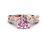 Rose gold Fancy Pink Heart  Three-Stone Diamond Ring with Pavé Split Shank and Four-Prong Setting_88