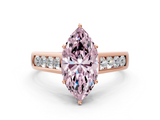 Rose gold Fancy Pink Marquise  Brilliant Channel-Set Solitaire Ring with Four-Prong Setting_20