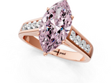 Rose gold Fancy Pink Marquise  Brilliant Channel-Set Solitaire Ring with Four-Prong Setting_21