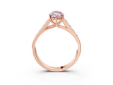 Rose gold Fancy Pink Marquise  Brilliant Channel-Set Solitaire Ring with Four-Prong Setting_23
