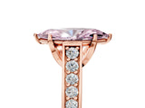 Rose gold Fancy Pink Marquise  Brilliant Cut Diamond Engagement Ring with Pavé Band and Four-Prong Setting_54