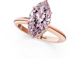 Rose gold Fancy Pink Marquise  Brilliant Solitaire Engagement Ring with Six-Prong Setting and Classic Band_21