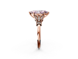 Rose gold Fancy Pink Marquise  Brilliant Solitaire with Pave Band and Four-Prong Setting_23