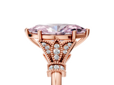 Rose gold Fancy Pink Marquise  Brilliant Solitaire with Pave Band and Four-Prong Setting_26