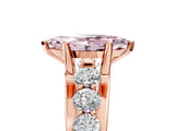 Rose gold Fancy Pink Marquise  Brilliant Solitaire with Side Stones on a Pave Band and Four-Prong Setting_29