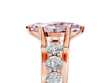 Rose gold Fancy Pink Marquise  Brilliant Solitaire with Side Stones on a Pave Band and Four-Prong Setting_59