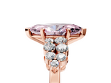 Rose gold Fancy Pink Marquise  Cluster Diamond Engagement Ring with Pavé Band and Four-Prong Setting_37