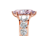 Rose gold Fancy Pink Marquise Cut Brilliant Diamond Pavé Band with Six-Prong Setting_17