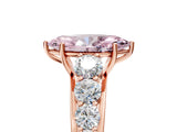 Rose gold Fancy Pink Marquise Cut Brilliant Diamond Pavé Band with Six-Prong Setting_5