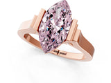 Rose gold Fancy Pink Marquise Cut Brilliant Solitaire Diamond Ring with Channel Set Band and Bar Prong Setting_13