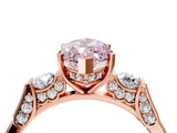 Rose gold Fancy Pink Marquise Cut Brilliant Three-Stone Pave Band with Four-Prong Setting_4